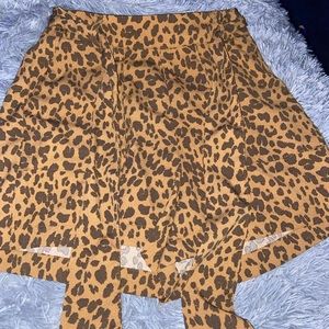 A New Day Leopard Shorts With Front and Fake Back Pockets and Belt